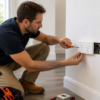 Commercial electrician in Sydney working on electrical systems for a business