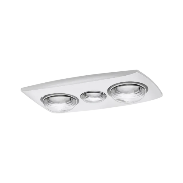 Martec Contour 2 3-in-1 Bathroom Heater with 2 Heat Lamps, Exhaust Fan and LED Light